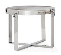 ringgold marble end table with stainless steel frame