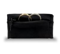 RingHero Wristband Ring Holder: Secure Wedding & Engagement Ring Pouch for Gym, Travel & Work | Prevent Loss & Damage | Hidden Zippered Pocket for Valuables | 4-Way Stretch - Black