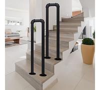 Ringhiera Per Scale Corrimano Per Esterni Poo A Forma Di U Robusti Corrimano Neri Per Anziani Disabili Bambini Sicurezza Balaustre Rustiche Per Soppalchi 2 Pezzi Altezza 95 Cm 37 4 Poll