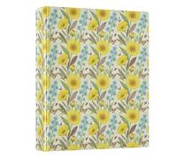 Ringing File Folder Three Ringing 1.5 in Pack of 1 Yellow Flower Butterfly Bee