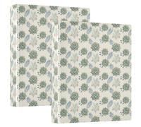 Ringing File Folder Three Ringing 1.5 in Pack of 2 Colorful Floral Plants