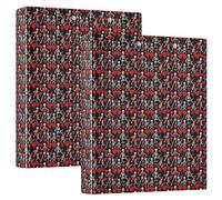 Ringing File Folder Three Ringing 1.5 in Pack of 2 Skeletons Hearts
