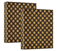Ringing File Folder Three Ringing 1.5 in Pack of 2 Sun Moon Stars Gold