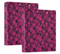 Ringing Folder Three Ringing 1.5 in Pack of 2 Cute Blush Skull