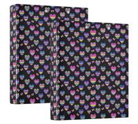 Ringing Folder Three Ringing 1.5 in Pack of 2 Glitter Striped Heart Bow