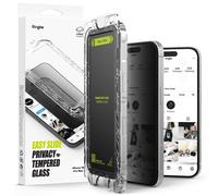 Ringke 2 Pack Easy Slide Privacy Glass Screen Protector for iPhone 16 Pro Max
