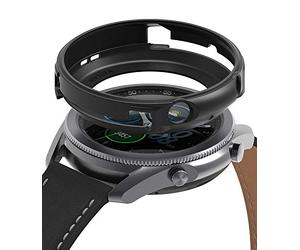 Ringke Air Sports Designed for Galaxy Watch 3 Case 45mm, Soft Flexible TPU with Raised Ring Bezel Protective Button Cover for Galaxy Watch3 45mm - Black
