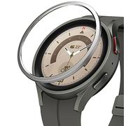 Ringke Bezel Styling Compatible with Samsung Galaxy Watch 5 Pro 45mm Adhesive Frame Ring Cover Anti Scratch [Stainless Steel] Protection for Galaxy Watch5 Pro - Silver [45-01]