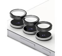 Ringke Camera Lens Frame for Samsung Galaxy S25 FE Camera Lens Protector with Easy Installation Tray [2 Pack] [Metal Individual Ring Cover] HD Quality Scratch Resistant 9H Tempered Glass