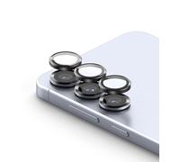 Ringke Camera Lens Frame Glass [2 Pack] Compatible with Samsung Galaxy S25 Plus Camera Lens Protector, Tempered Glass HD Quality Individual Lens Protection and Aluminum Frame - Black