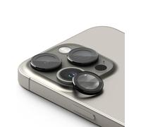 Ringke Camera Lens Frame Glass Protector Compatible with iPhone 15 Pro Camera Lens Tempered Glass and Aluminum Frame - Black