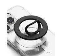 Ringke Dual Magnetic Silicone Ring Compatible with MagSafe Accessories [Powerful Double-Sided Magnetic Ring] Slim Lightweight Phone Finger Grip Holder for iPhone, Galaxy, Pixel, etc. - Black