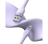 Ringke Fast Charging Pastel Cable [2M / 12W], USB Type A to Lightning Rapid Charger Compatible with iPhone 14 13 12 11 XS XR X Mini 8 7 6S 6 Plus SE iPad, AirPods, etc. - Purple