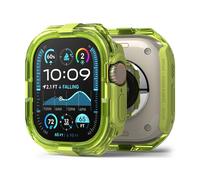 Ringke Fusion Bumper Compatible with Apple Watch Ultra 2/1 Case, [Double-Layer] Rugged Bumper Frame Protection Transparent Color Cover - Neon Green