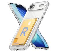 Ringke Fusion Card for iPhone Air Wallet Case [Holds Up to 1] [Full Coverage Camera Protection] Slim Transparent Shockproof Bumper Phone Cover with Built-In Card Slot Holder - Clear