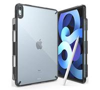Ringke Fusion for iPad Air 11 inch M4/M3/M2 (2026/2025/2024), iPad Air 5th/4th Generation 10.9 inch (2022/2020) Case, Transparent Hard Back with Pencil Holder - Smoke Black