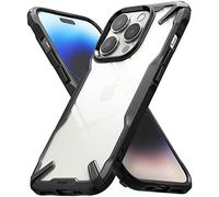 Ringke Fusion-X Case Compatible with iPhone 14 Pro 6.1-Inch, Clear Hard Back Heavy Duty Shockproof Advanced Protective TPU Bumper Phone Cover - Black
