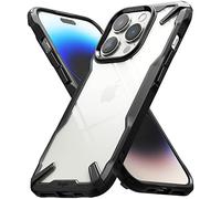 Ringke Fusion-X Case Compatible with iPhone 14 Pro Max 6.7-Inch, Clear Hard Back Heavy Duty Shockproof Advanced Protective TPU Bumper Phone Cover - Black