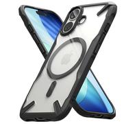 Ringke Fusion-X for iPhone 17 Case [Compatible with MagSafe] [Heavy Duty X-Frame] Shockproof Non-Slip Side Grip Cover with Full Coverage Camera Protection - Magnetic Black