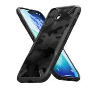 Ringke Fusion-X for iPhone 17 Case [Heavy Duty X-Frame] [Full Coverage Camera Protection] Shock Absorbent Protective Cover with Non-Slip Side Grip - Camo Black
