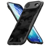 Ringke Fusion-X for iPhone Air Case [Heavy Duty X-Frame] [Full Coverage Camera Protection] Shock Absorbent Protective Cover with Non-Slip Side Grip - Camo Black