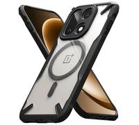 Ringke Fusion-X for OnePlus 15 Case [Compatible with MagSafe] [Heavy Duty X-Frame] Scratch Resistant Shockproof Protective Bumper Cover with Non-Slip Side Grip - Magnetic Black