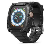 Ringke Fusion-X Guard for Apple Watch Ultra 3/2 / 1 49mm Case with Strap [Stainless Steel Wire Guard Included] Shockproof Rugged Bumper Cover with Detachable Watch Band - Black
