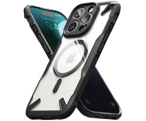 Ringke Fusion-X Magnetic [Compatible with MagSafe] for iPhone 16 Pro Case, Rugged Bumper Shockproof Anti-Scratch Advanced Protection Bumper Phone Cover for Magnetic Charger/Accessories - Black