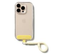 Ringke Holder Link Flow Finger Ring Strap with Patch, Adjustable Anti-Drop Cell Phone Lanyard Charm for Universal Smartphone Cases, Keychain, Cameras, etc. - Butter Yellow