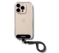 Ringke Holder Link Flow Finger Ring Strap with Patch, Adjustable Anti-Drop Cell Phone Lanyard Charm for Universal Smartphone Cases, Keychain, Cameras, etc. - Calm Black