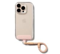 Ringke Holder Link Flow Finger Ring Strap with Patch, Adjustable Anti-Drop Cell Phone Lanyard Charm for Universal Smartphone Cases, Keychain, Cameras, etc. - Orange Pink