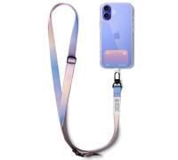 Ringke Holder Link Snap Hook [Phone Lanyard + Tether Tab] Adjustable Anti-Theft Crossbody Strap with Tearing Resistant Color Patch for Universal Phone Cases - Aurora