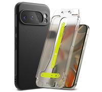 Ringke Onyx Case Compatible with Pixel 10 Pro XL [Black] + Easy Slide Tempered Glass Compatible with Pixel 10 Pro XL [2 Pack]