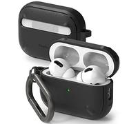 Ringke Onyx Compatible with AirPods Pro 2 Case, Tough Silicone Type Shockproof TPU Non-Slip Texture Bumper Case with Keychain Carabiner for AirPods Pro 2nd Generation - Black