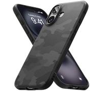 Ringke Onyx for iPhone 16 Plus Case [Anti-Fingerprint Texture] Slim Lightweight Plustective Cover with Full Coverage Camera Plustection & Non-Slip Side Grip - Camo Black