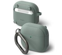 Ringke Onyx Magnetic [Compatible with MagSafe] for Airpods 4 Case, Non-Slip Shockproof TPU Firm Grip Cover for Magnetic Charging with Keychain Carabiner for AirPods 4th Generation - Sage Green