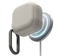 Ringke Onyx Magnetic for Samsung Galaxy Buds 4 Pro / 4 Case with Carabiner [Compatible with MagSafe] Non-Slip Anti-Fingerprint Texture, Shockproof Protective Cover - Warm Gray