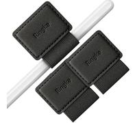 Ringke Pen Holder [3 Pack] for Apple Pencil, Journal, Notebooks, and More - 3M Self Adhesive PU Leather Durable Pen Loop with Elastic - Black