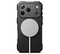 Ringke Rugged Gear for iPhone 17 Pro Case [Compatible with MagSafe] [Rugged TPU Bumper] Heavy Duty Drop Protection Frame Cover with Non-Slip Side Grip - Magnetic Black