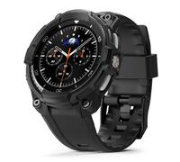 Ringke Rugged Gear for Samsung Galaxy Watch 8 Classic 46mm [Case & Strap Combo] Shockproof Protective Bumper Cover with Detachable Watch Band - All Black