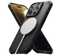 Ringke Rugged Gear Magnetic [Compatible with MagSafe] for iPhone 16 Pro Case, Rugged Shockproof Bumper Firm Grip Non-Slip Protective Phone Cover for Magnetic Charger/Accessories - Black