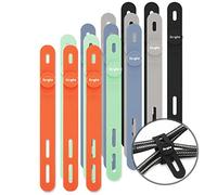 Ringke Silicone Cable Ties [15 Pack] Assorted Color Reusable Cable Organizer Management for Fastening Cords and Wires