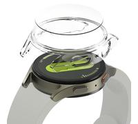 Ringke Slim & Glass Compatible with Samsung Galaxy Watch 7 40mm Case, [Combo] Anti-Scratch Hard PC Frame Protection Cover with HD Clear Tempered Glass Screen Protector - Clear
