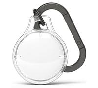 Ringke Slim Compatible with Apple AirTag Case, Hard Transparent PC Full Cover Protective Holder with Secure Twist-Lock - Clear