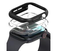 Ringke Slim Compatible with Apple Watch Series 10 Case (42mm) [2 Pack] Thin Lightweight Anti-Scratch Protective Cover - Clear & Matte Black