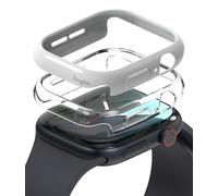 Ringke Slim Compatible with Apple Watch Series 10 Case (46mm) [2 Pack] Thin Lightweight Anti-Scratch Protective Cover - Clear & Light Gray