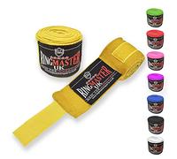 RingMaster Hand Wraps Thumb Loop Boxing MMA Kickboxing Muay Thai Martial Arts Inner gloves mitts Gym Fitness (Yellow, 5)