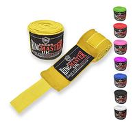 RingMaster Hand Wraps Thumb Loop Boxing MMA Kickboxing Muay Thai Martial Arts Inner gloves mitts Gym Fitness (Yellow, 3.0)