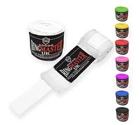 RingMaster Hand Wraps Thumb Loop Boxing MMA Kickboxing Muay Thai Martial Arts Inner gloves mitts Gym Fitness (White, 5)