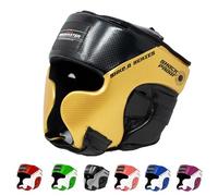 RingMaster Kids HeadGuard HeadGear Martial Arts Junior Boxing MMA Kickboxing (Gold, Extra Small)